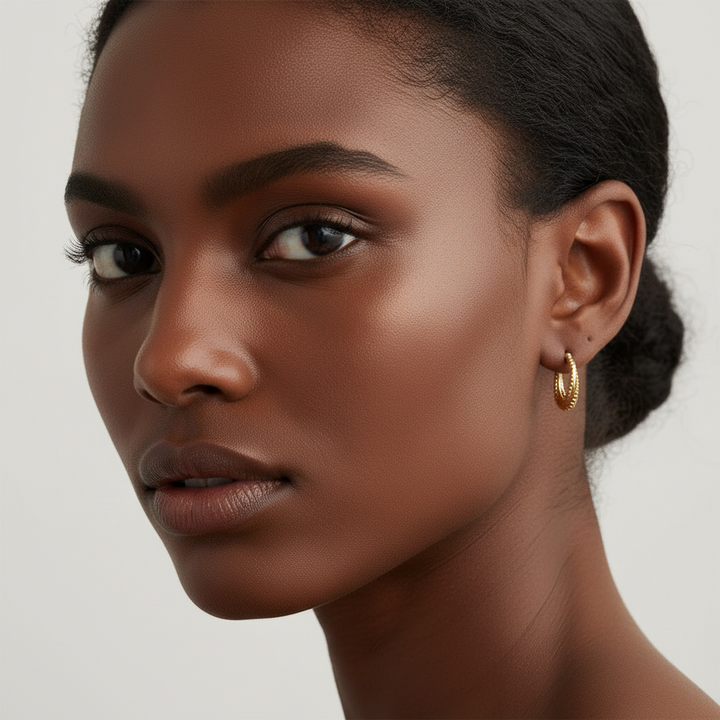 Vintage Twist Hoops – 18K Forgyldt Ædelstål