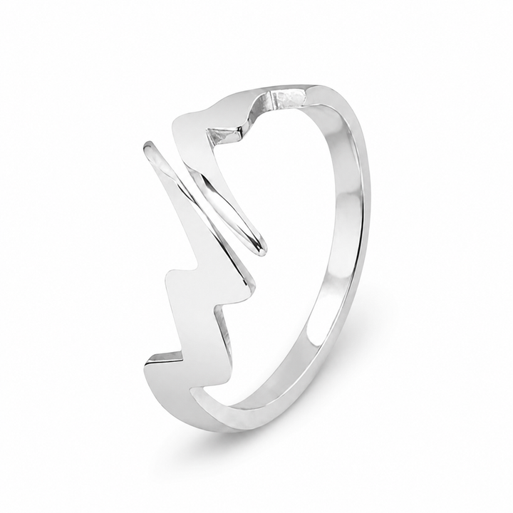 Ring zigzag - titanium