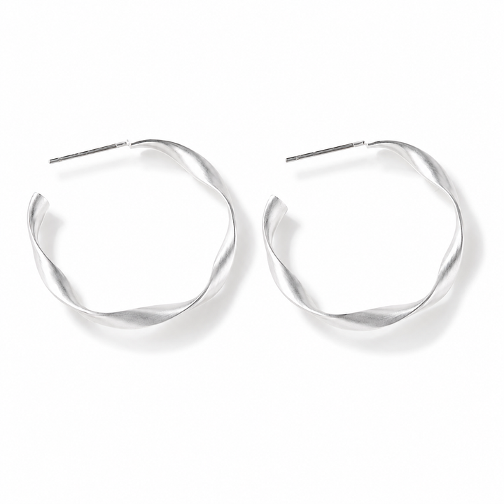 Hoops - mat hvidforgyldt messing