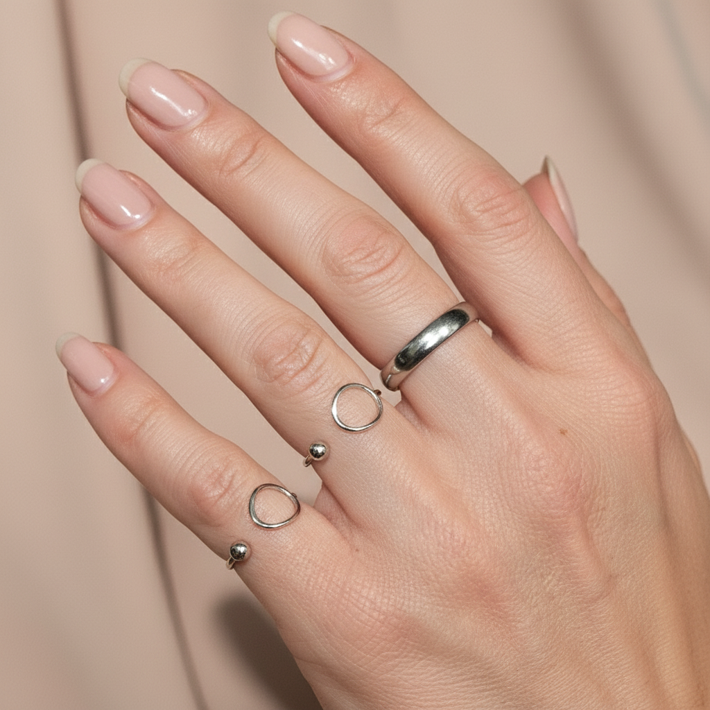 Ring åben cirkel - titanium