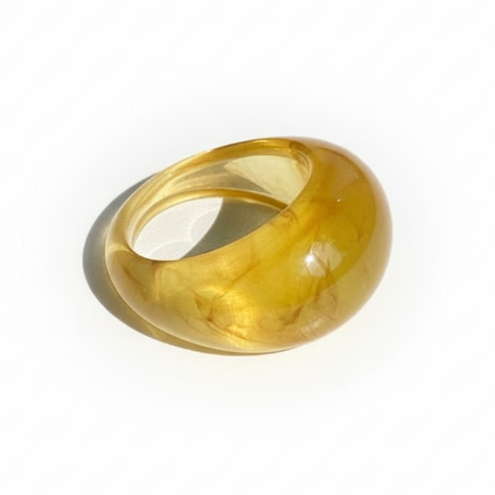 Dome ring lys amber - resin
