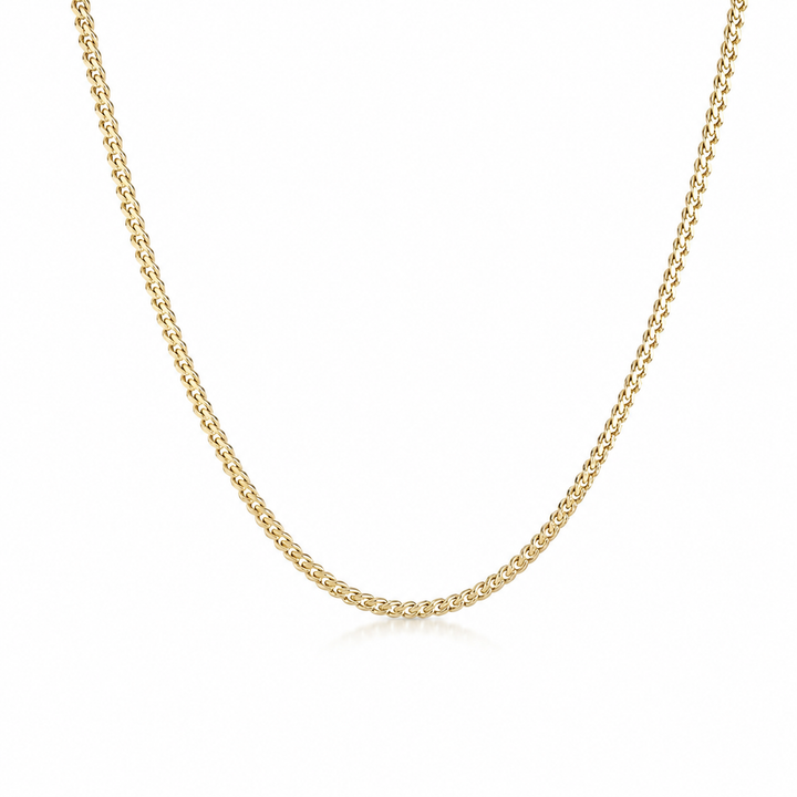 Panser halskæde 3.5mm - 18 karat forgyldt titanium