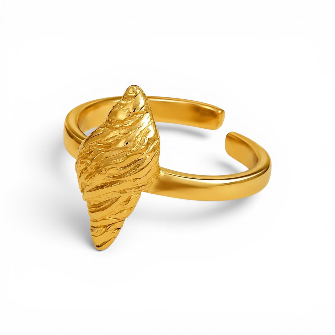 Ring konkylie - 18 karat forgyldt ædelstål