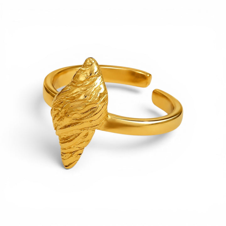 Ring konkylie - 18 karat forgyldt ædelstål
