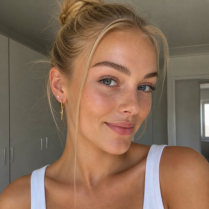 Fluid hoops i 18 karat forgyldt kobber