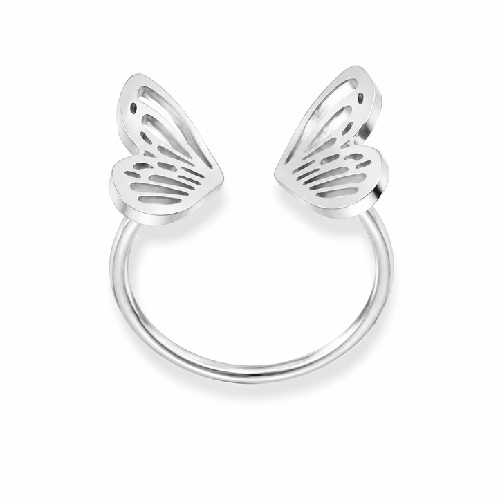 Sommerfugl ring - titanium