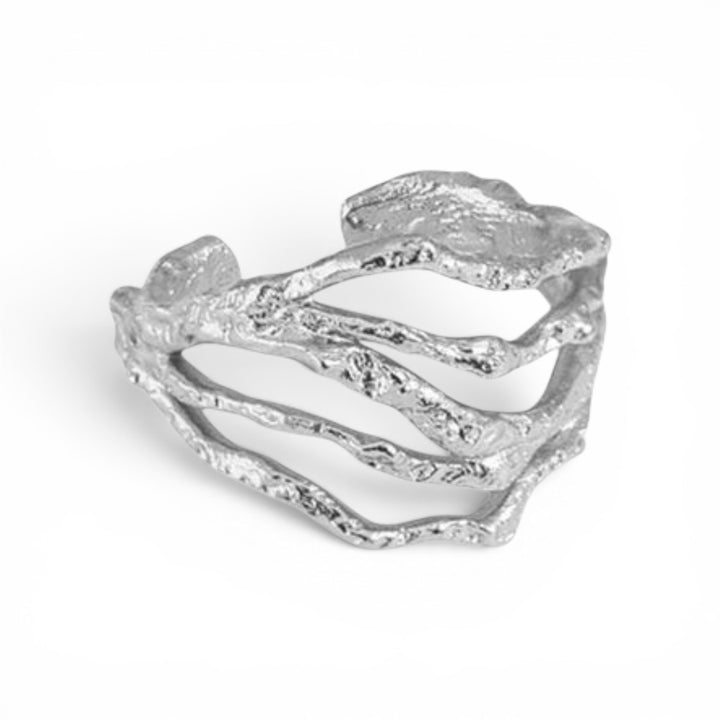 Ring med struktur - 925 sterlingsølv