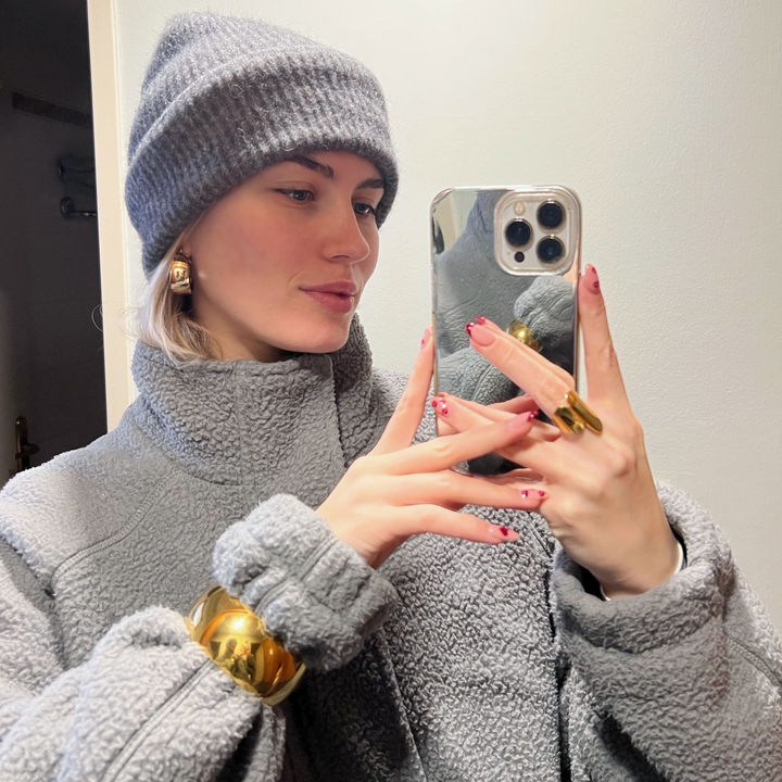 wide hoops 30mm - 18 karat forgyldt ædelstål