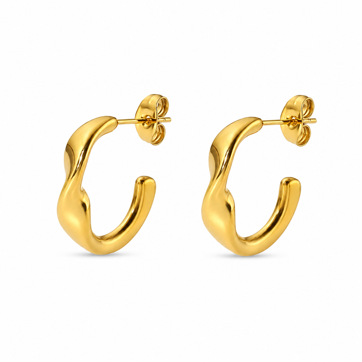 Twist Hoops - 18 karat forgyldt titanium
