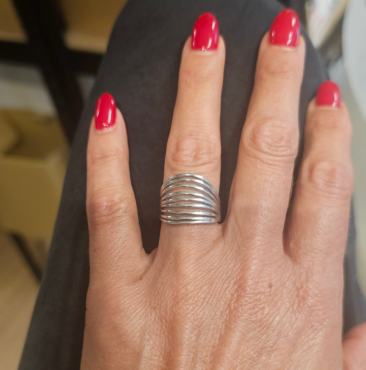 Statement ring - Ædelstål