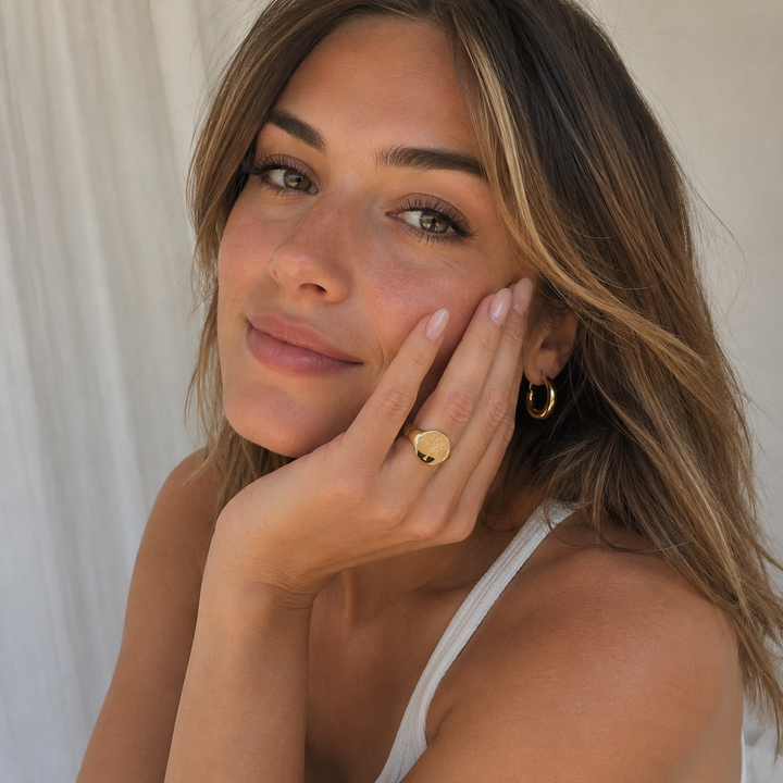 Livets Træ "Yggdrasil" statement ring - 18 karat forgyldt ædelstål