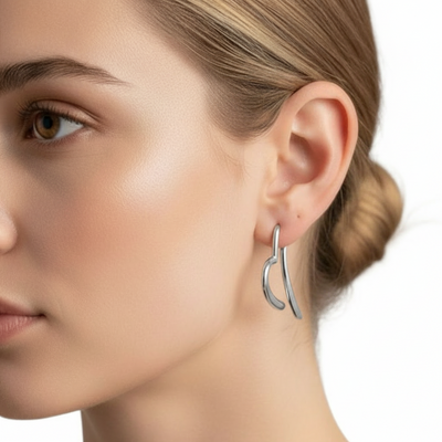 Hjerte ørestikker i ædelstål