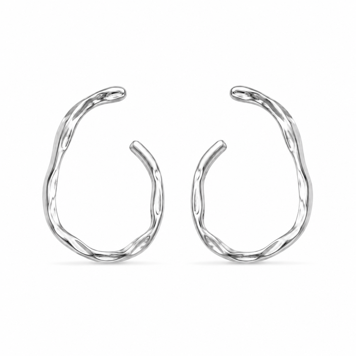 Ørestikker åben oval - titanium