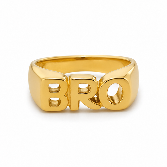2. Sortering BRO ring - 18 karat forgyldt ædelstål