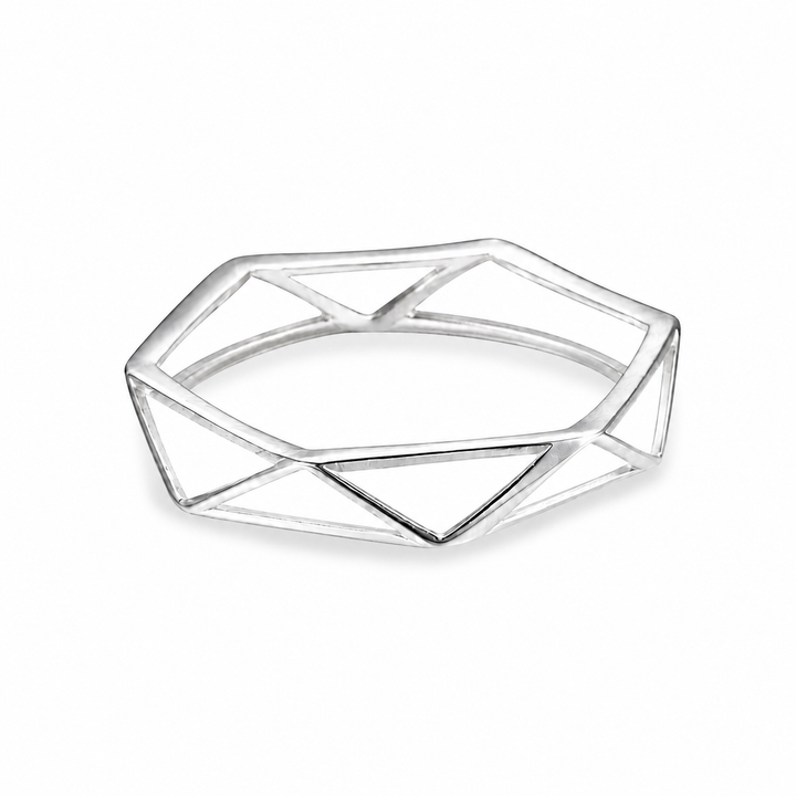 Geometrisk ring - 925 sterlingsølv