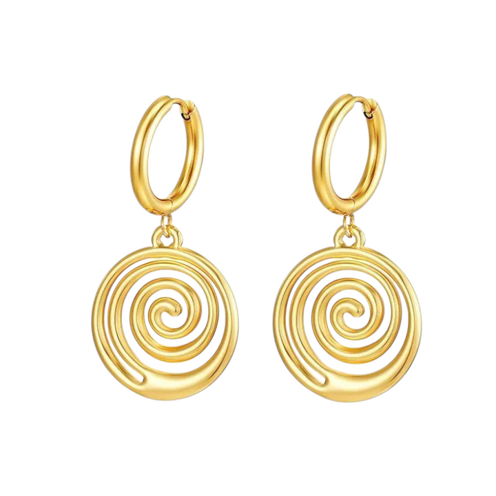 Spiral Hoops i 18 karat forgyldt ædelstål