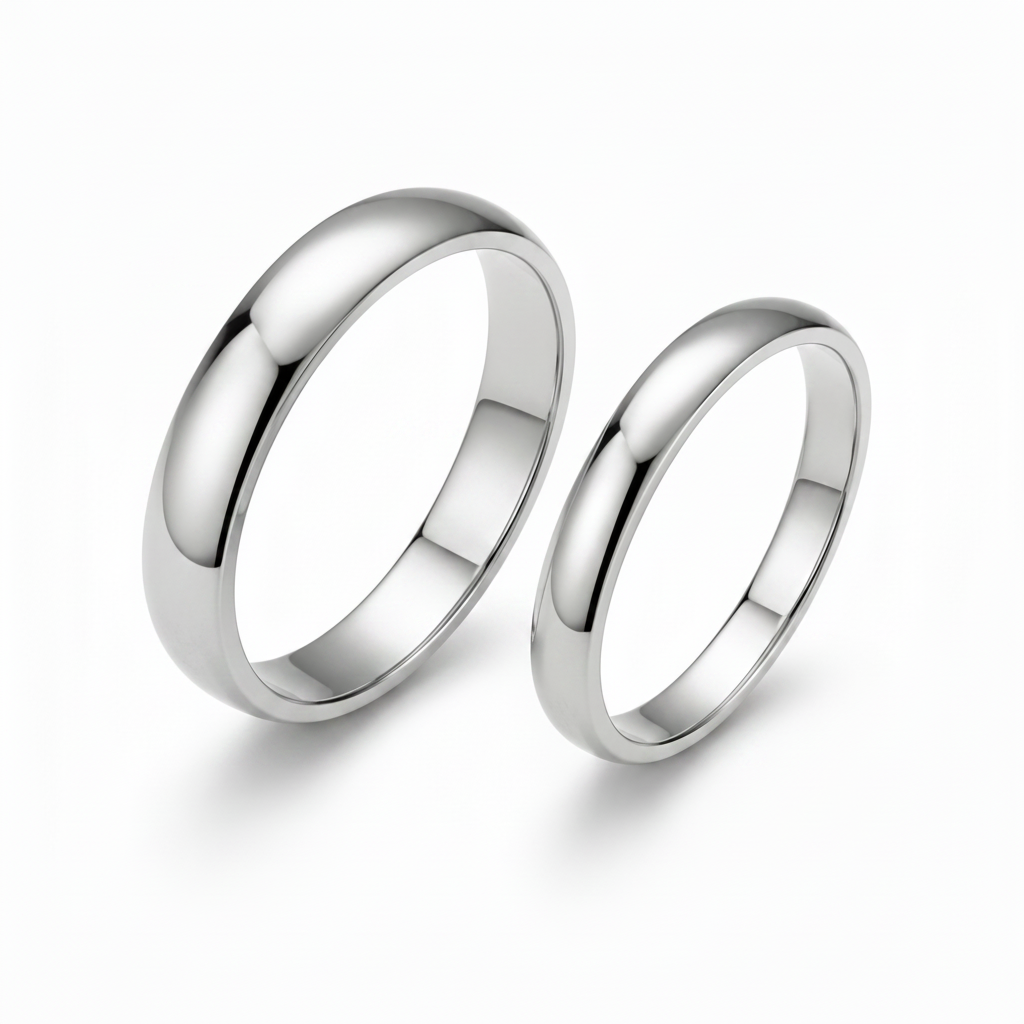 Band ring 4mm - titanium