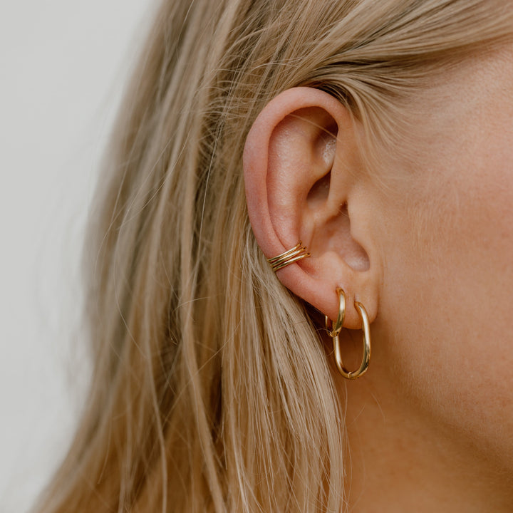 Hoops 12mm - 18 karat forgyldt ædelstål