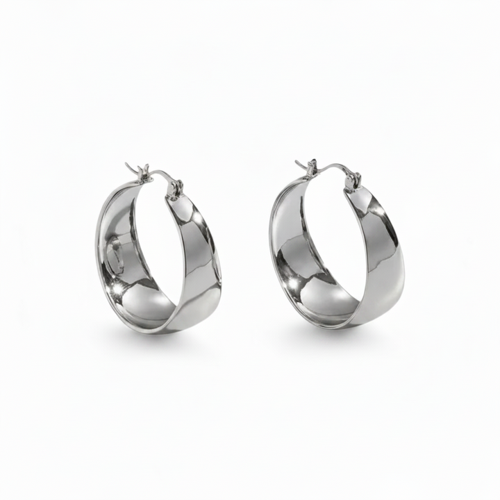 Wide hoops - 25mm ædelstål