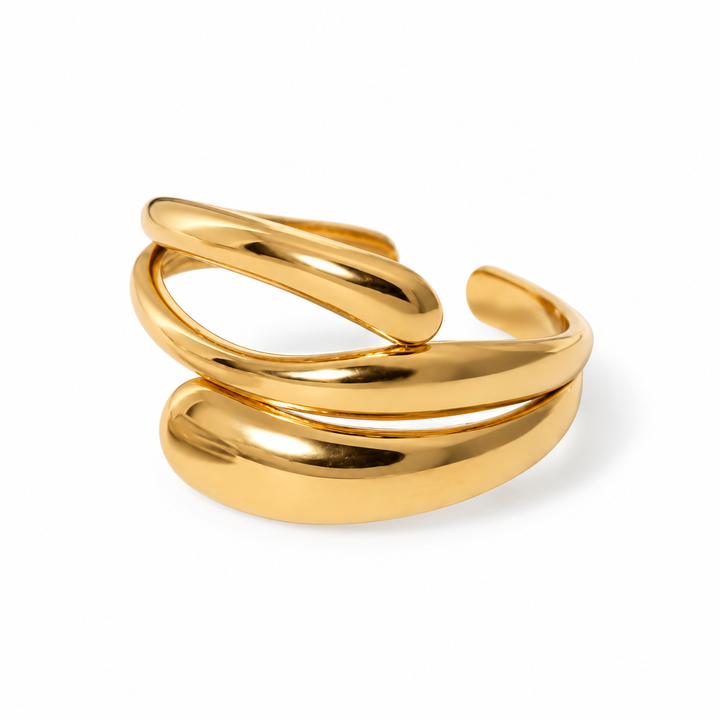 Minimalistisk ring - 18 karat forgyldt ædelstål