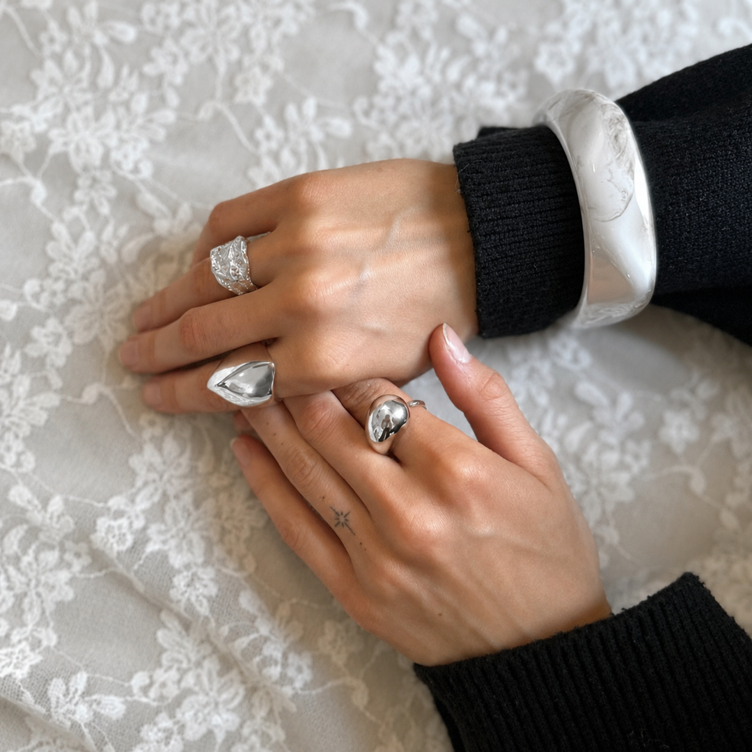 Ring dråbe - ædelstål