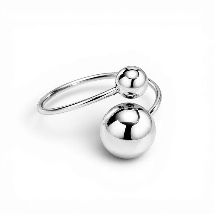 Ring med kugler - titanium
