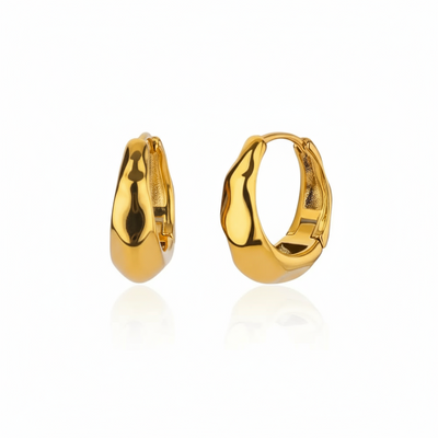 Wavy hoops i 18 karat forgyldt ædelstål