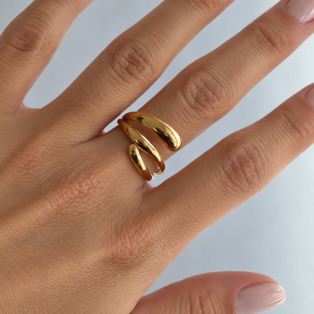Minimalistisk ring - 18 karat forgyldt ædelstål