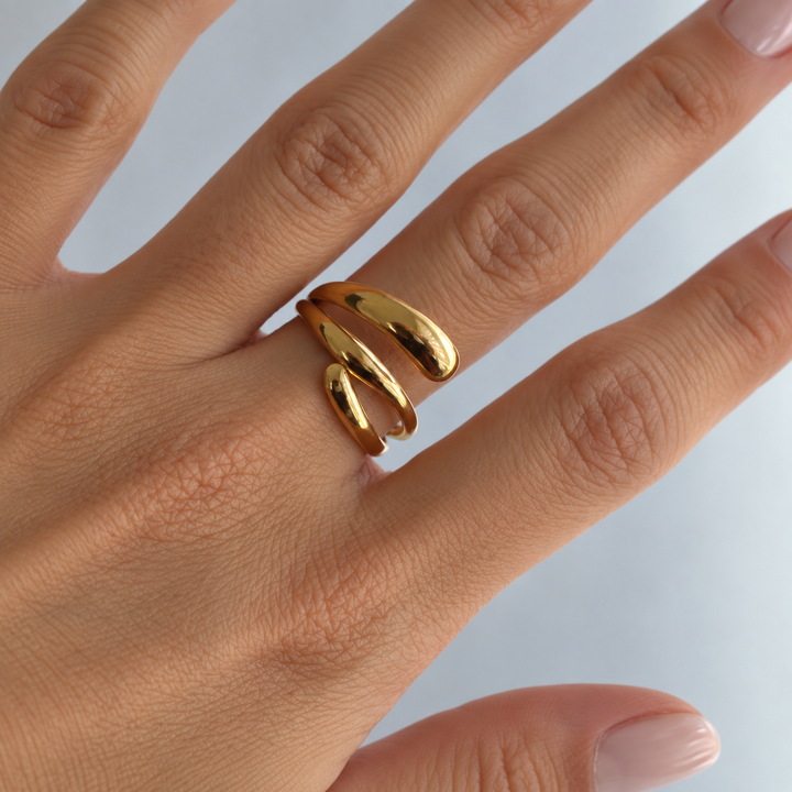 Minimalistisk ring - 18 karat forgyldt ædelstål