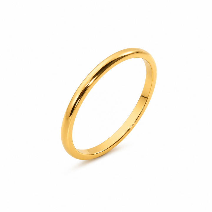 Band ring 2mm - 18 karat forgyldt ædelstål