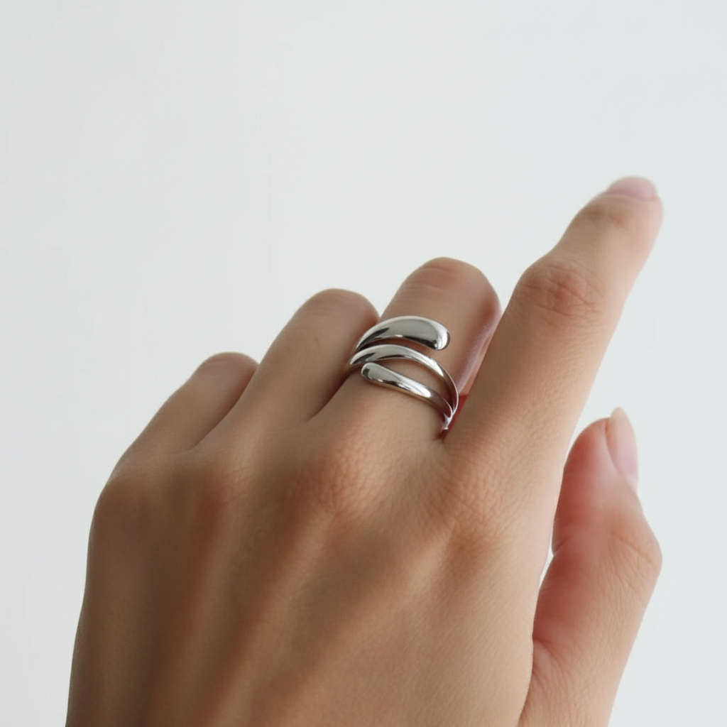 Minimalistisk ring - blankt ædelstål