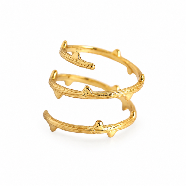Ring spiral - 18 karat forgyldt sterlingsølv