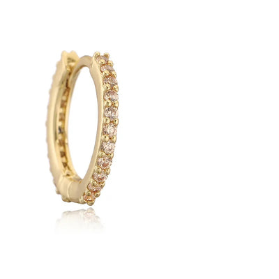 Champagne zirkon hoops i 18 karat forgyldt kobber