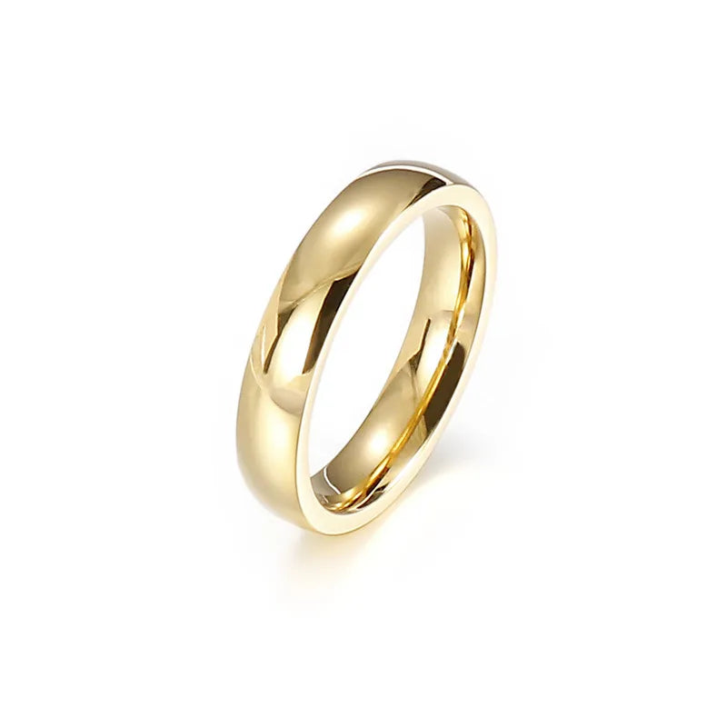 Band ring 4mm. i 18 karat forgyldt titanium