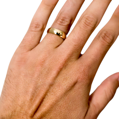 Band ring 6mm. i 18 karat forgyldt titanium