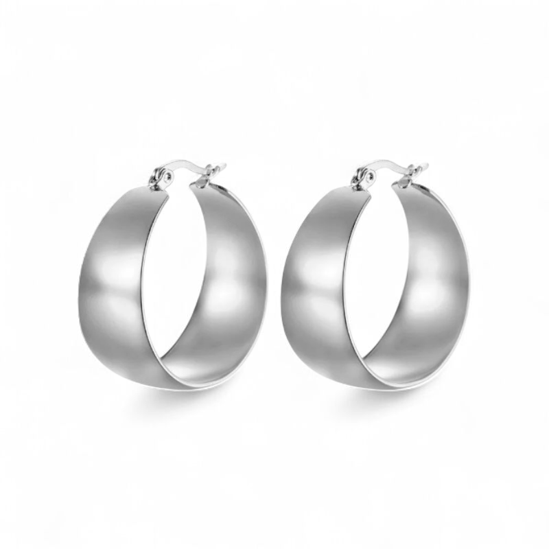 Wide hoops - ædelstål