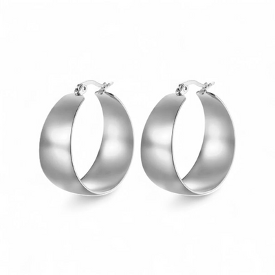 Wide hoops - ædelstål