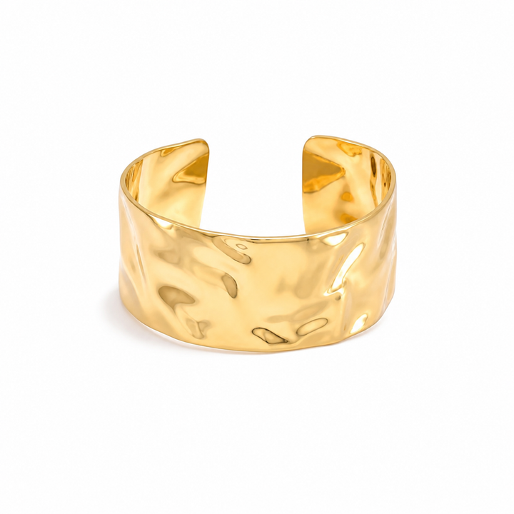 Pure Bangle armsmykke - hamret 18 karat forgyldt ædelstål
