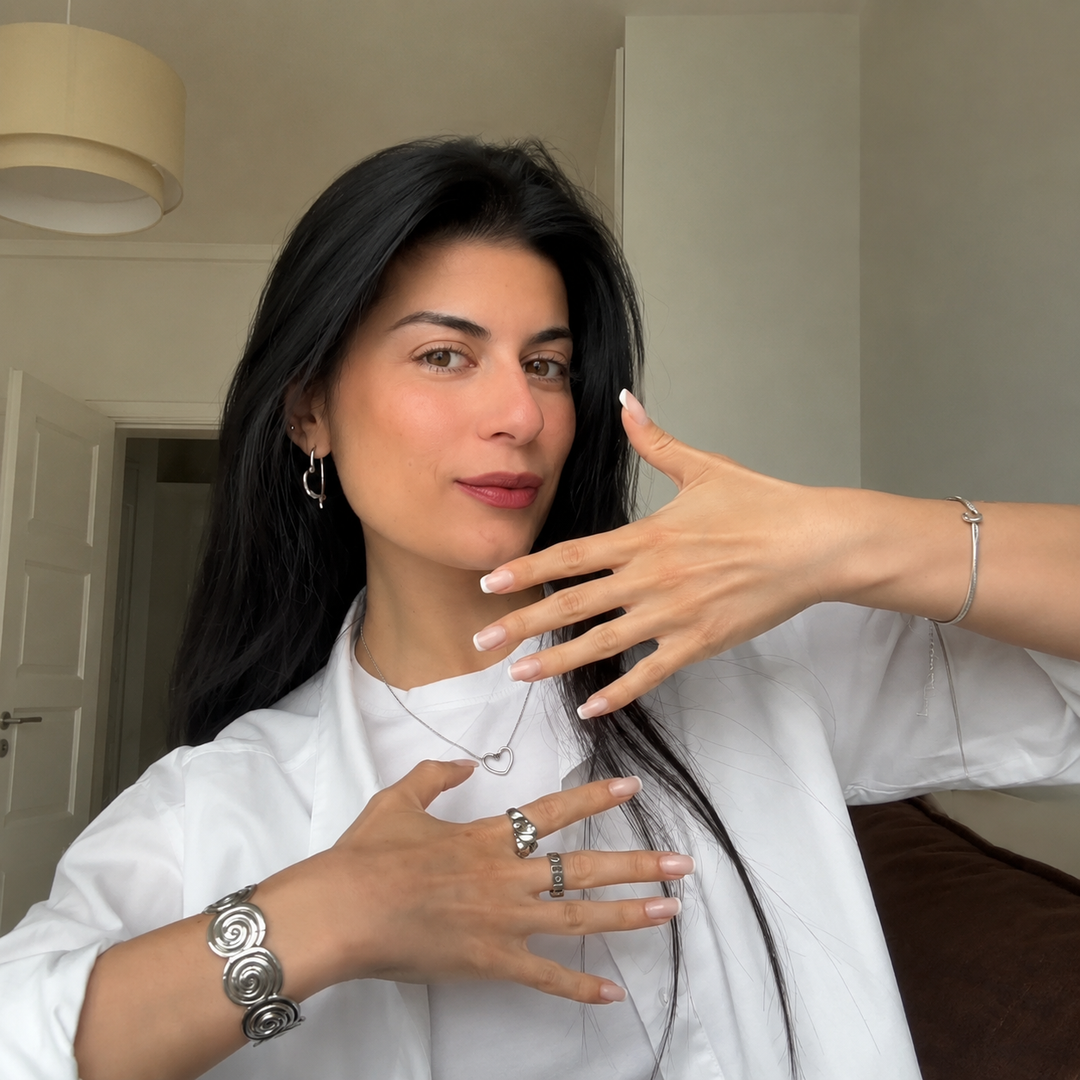 Statement ring smeltet - ædelstål