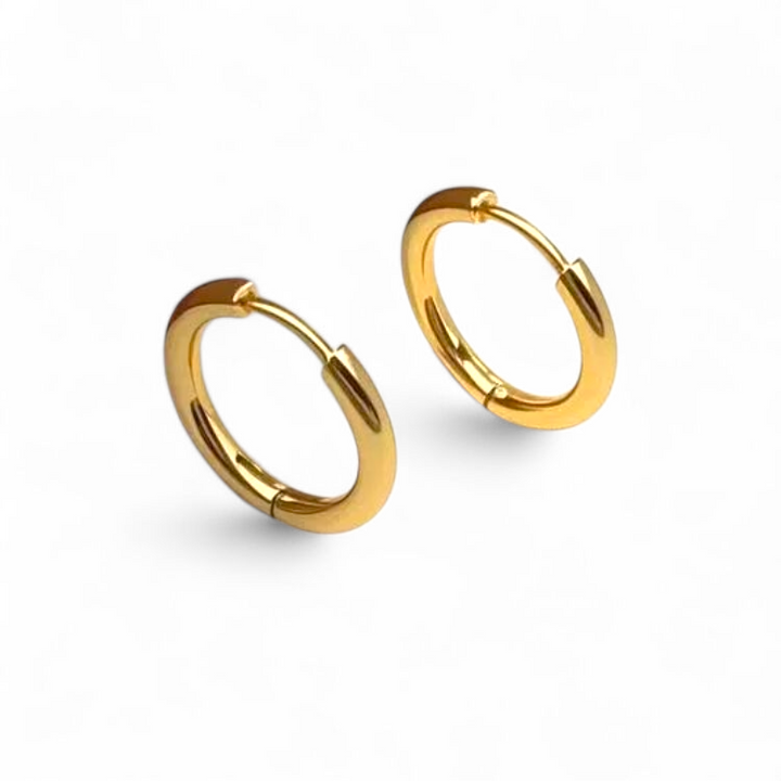 Hoops - 18 karat forgyldt titanium - flere størrelser