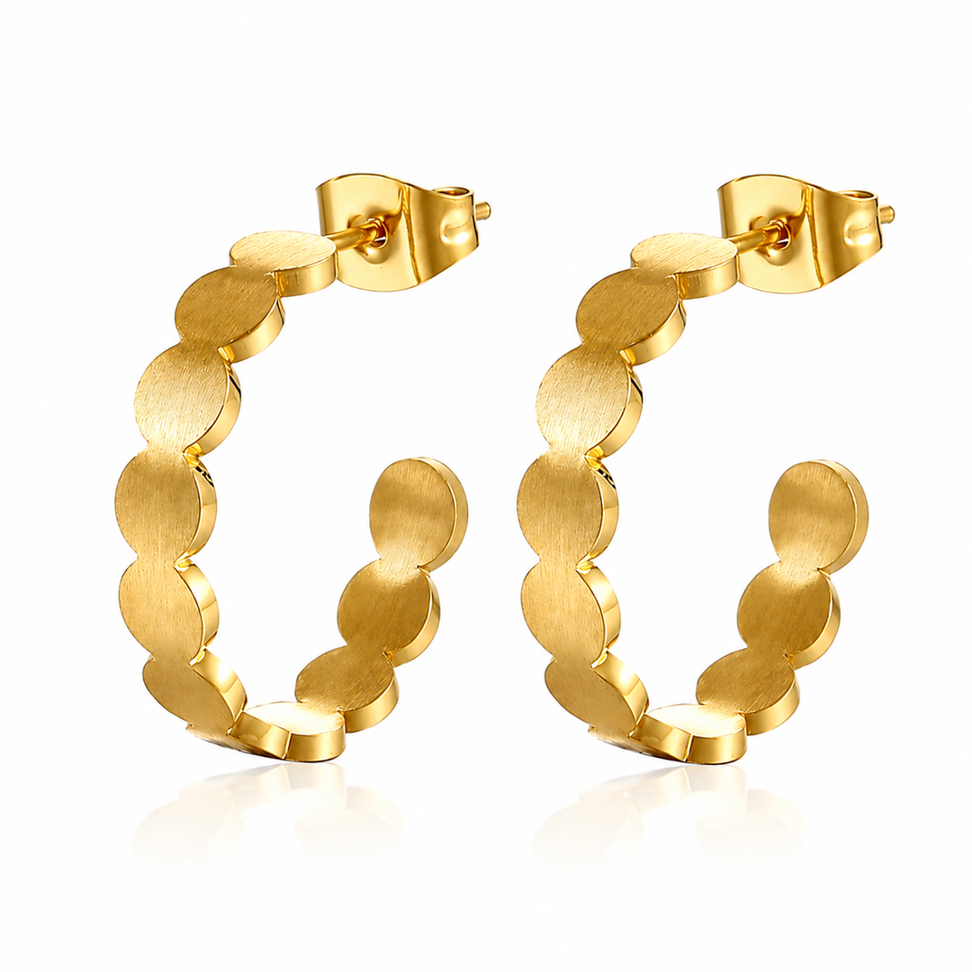 Hoops i cirkler - 18 karat forgyldt titanium
