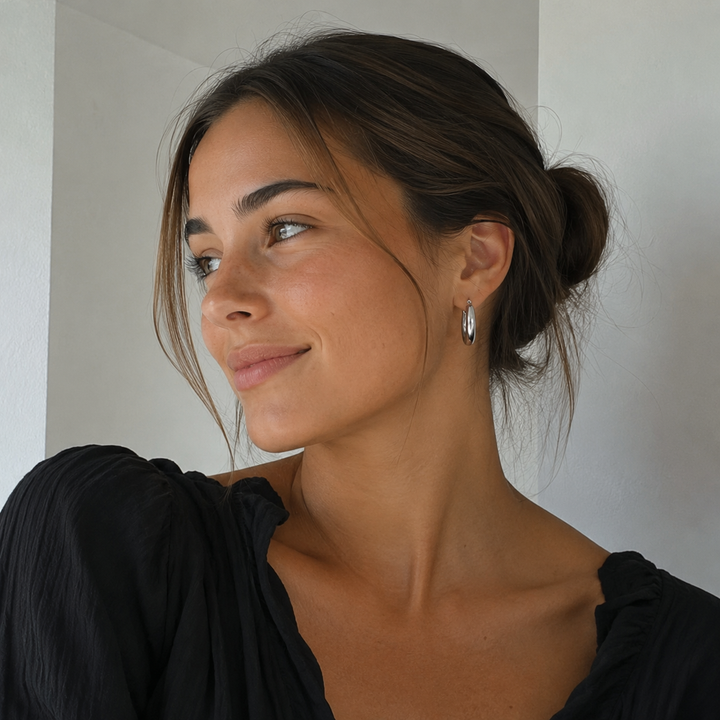 Chunky Hoops - titanium