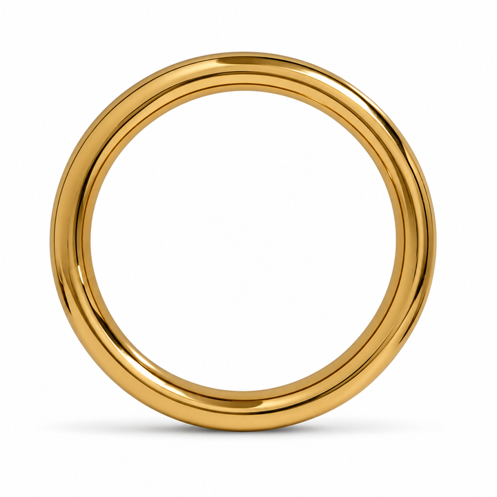Armring letvægt 8mm - 18 karat forgyldt ædelstål