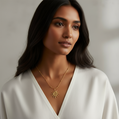 Sol Halskæde – 18 karat forgyldt ædelstål