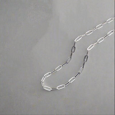 Paperclip halskæde i rustfrit ædelstål