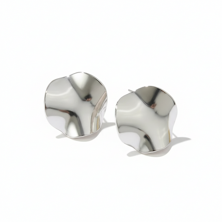 Aura Sculpt Ørestikker (25mm) – Sølvfarvet Ædelstål