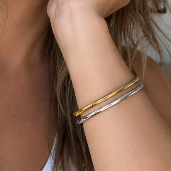 Klassisk armring 4mm - ædelstål