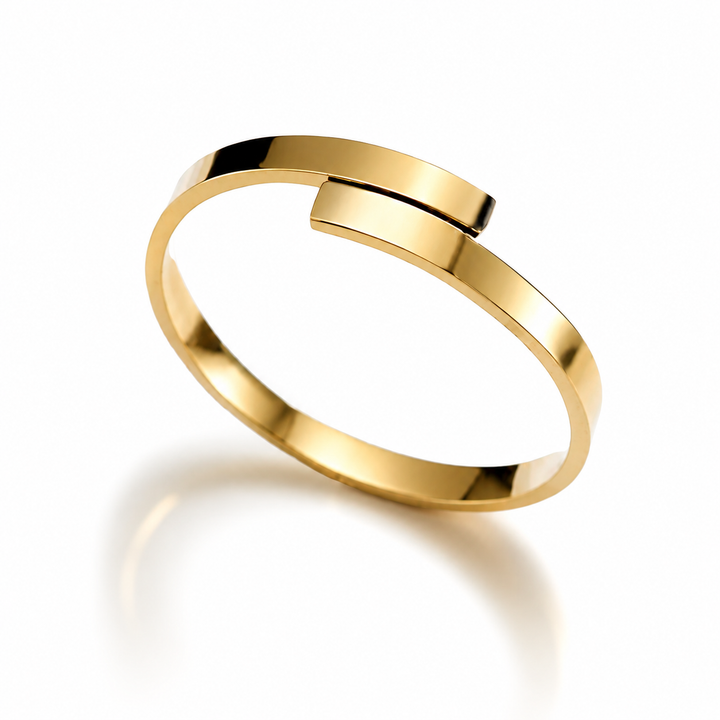 Enkel ring - 18 karat forgyldt ædelstål