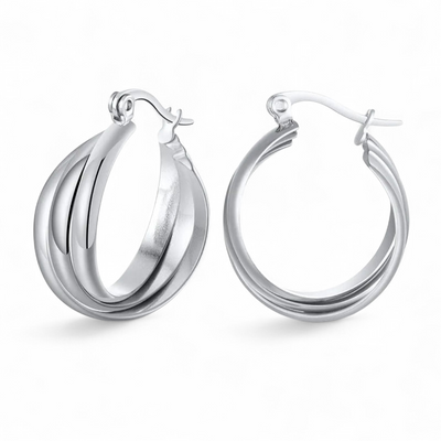 Twistet hoops i ædelstål