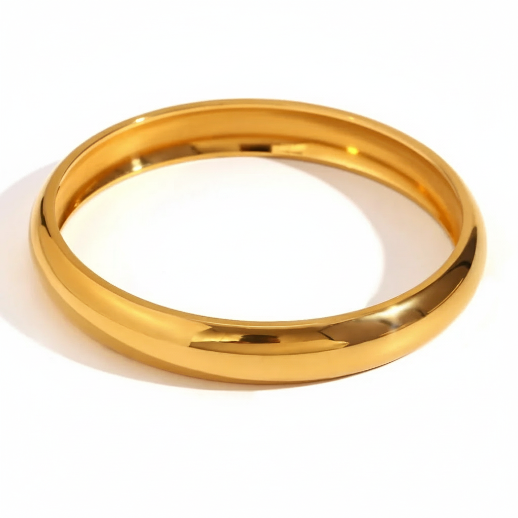 Armring 1 cm - 18 karat forgyldt ædelstål